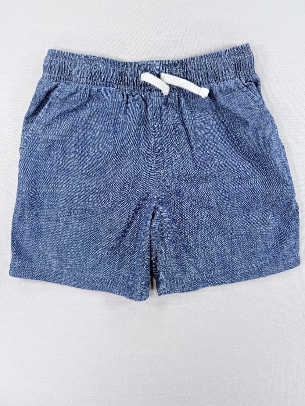Wonder Nation Boys Blue Chambray Pull-On Shorts Size M (8)